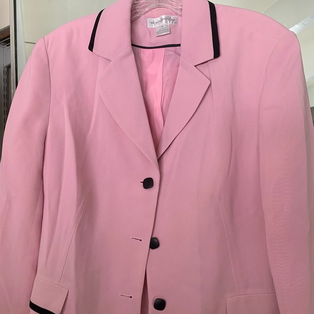 pink and black worthington brand suit jacket/coat